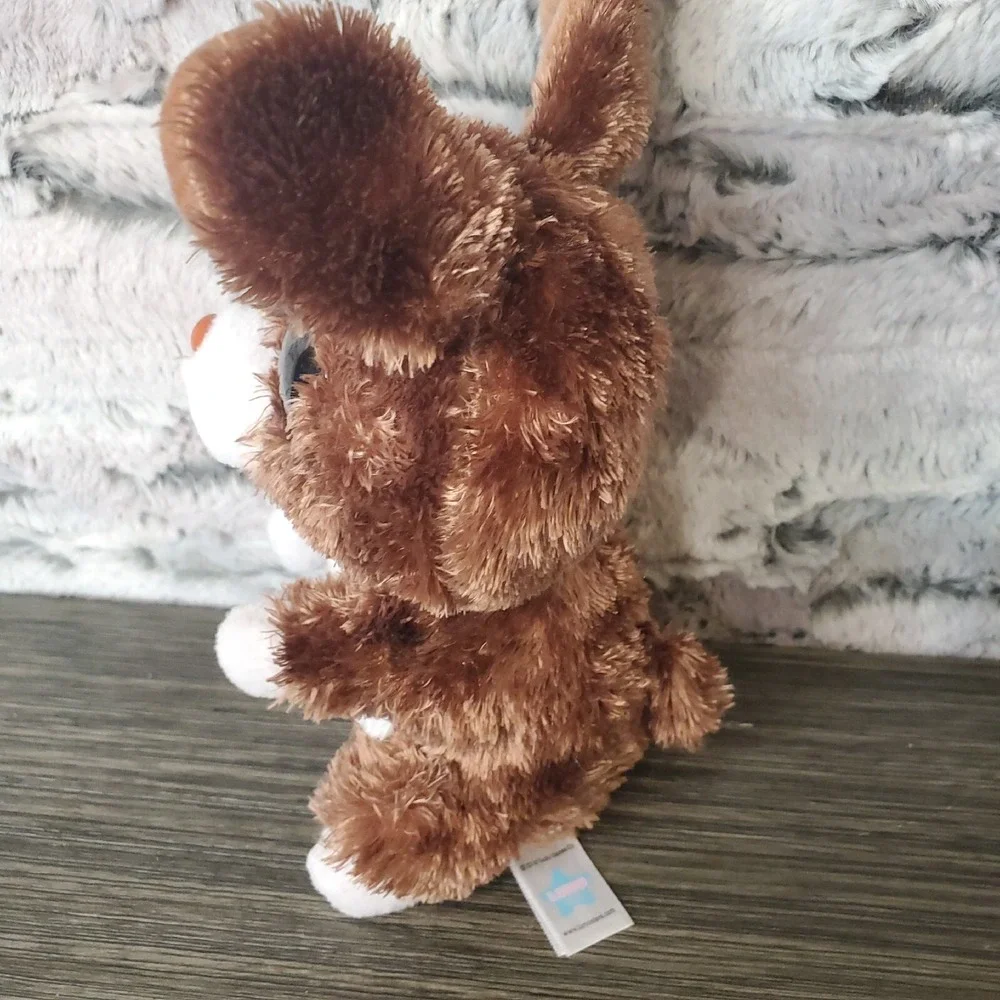 Lumo Stars Serephina Brown ULTRA LUXE Brown Plush Bunny Rabbit Sparkle Eyes 6